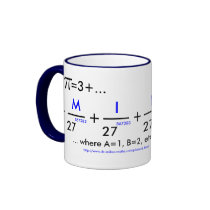 Your name in pi - customizable! mugs