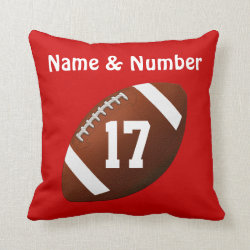 Your NAME & Jersey NUMBER on Football Pillow