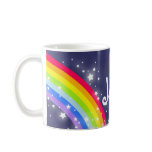 "Your name" kids rainbow navy mug