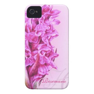 &quot;Your name&quot; Orchid floral pink iphone4S bare case Iphone 4 Cover