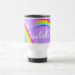 "Your name" rainbow violet travel / kids club mug