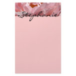Your Name stationery PINK Rose Flower custom