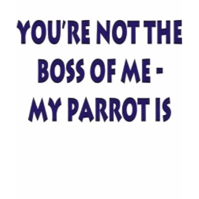 Your not the boss of me......... t shirt by Lmiller01