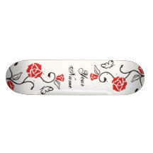 Your Own Skateboard - Rose Vine and Butterfly