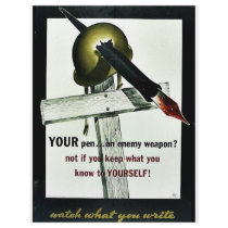 Your Pen An Enemy Weapon? flyers by ww2posters Your Pen An Enemy Weapon? flyers
