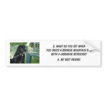 Your Photo! Best Friend Bernese Mountain Dog Mix Bumper Stickers