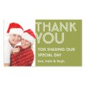 Your photo big green thank you out of town wedding sticker