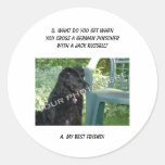 Your Photo Here! Best Friend German Pinscher Mix Round Sticker