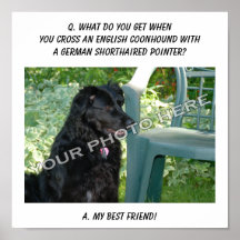 Your Photo! My Best Friend English Coonhound Mix Print