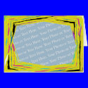 Your Photo or Text in Lines Color Picture Frame cards