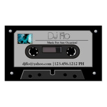 "your photo" Retro Cassette Tape DJ Business Cards