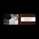 Your Photo Wedding Deep Brown & Pink Dots