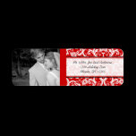 Your Photo Wedding Vintage Red Damask