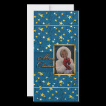 Your Photo with Christmas Stars photo cards