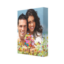 Vintage Wedding Photo Template Canvas Picture