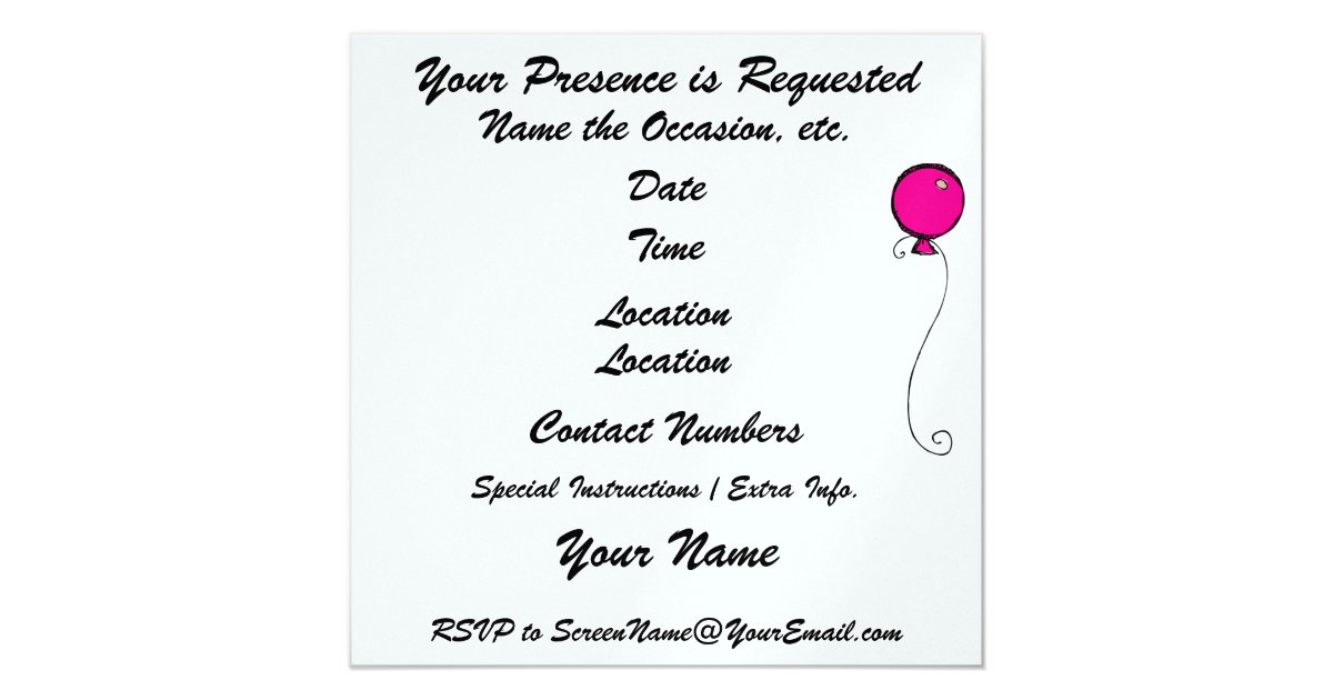 Your Presence is Requested! - SRF Card | Zazzle