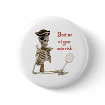 Your Risk Badminton Pirate Pin