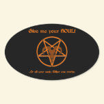 Your Soul Or Cash Satan Pentacle and Goat Humor stickers