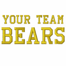 Your Team Name Bears Embroidered Track Jacket embroidered shirts