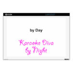 "Your Text" by Day, Karaoke Diva by Night Skins For 17" Laptops