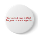 Your thought returns are negative