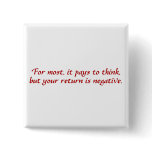 Your thought returns are negative