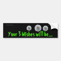Your Three Wishes Bumper Stickers