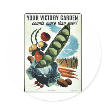 Your Victory Garden Round Stickers