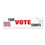Your Vote Counts Bumper Stickers