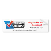 Your Vote Counts bumper sticker bumper stickers