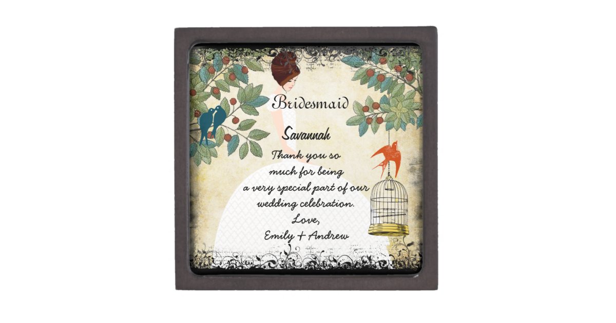 Your Wedding Bridesmaid Thank You Gift Gift Box Zazzle