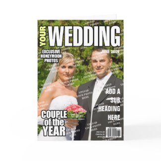 Your Wedding Fake Magazine Cover card