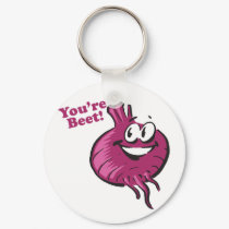 Youre Beat funny beet cartoon keychains