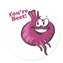 Youre Beat funny beet cartoon stickers by doonidesigns Youre Beat funny beet cartoon stickers