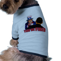 You're Fired! Anti Obama Design Dog T-shirt