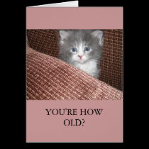 "You're How Old?" Vertical Card cards