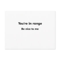You're In Range Post Card
