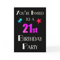 You're Invited, 21st Birhday Card