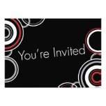 You're Invited - Black & Red Circles
