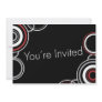 You're Invited - Black & Red Circles
