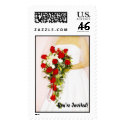  You're Invited! Bride with flowers postage