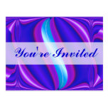 You're Invited bright blue Postcard