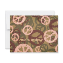 You're Invited!-CamoPeace Signs Designs Invite invitations