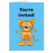 You're invited! (cat costume) greeting cards