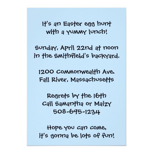You're Invited Easter Bunny Party Invitation