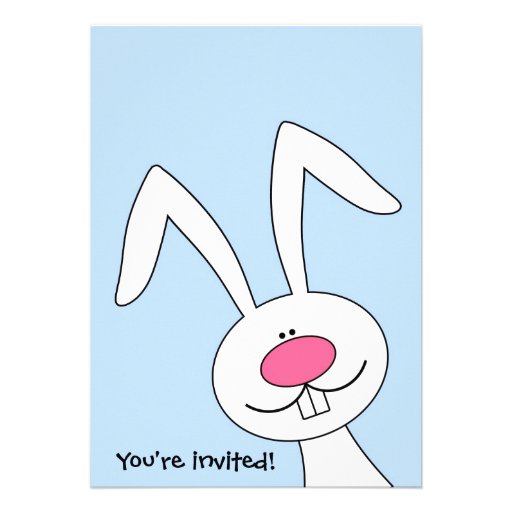 You're Invited Easter Bunny Party Invitation (front side)