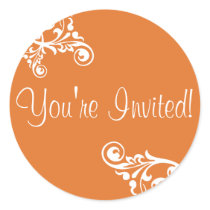 You're Invited Flourish Envelope Sticker Seal by hummingbirdcake You're Invited Flourish Envelope Sticker Seal