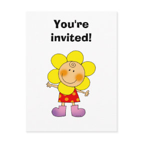 You're invited! (flower costume) postcard