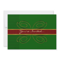 You're Invited... Green/Red/Gold invitations