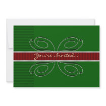 You're Invited... Green/Red/Silver invitations